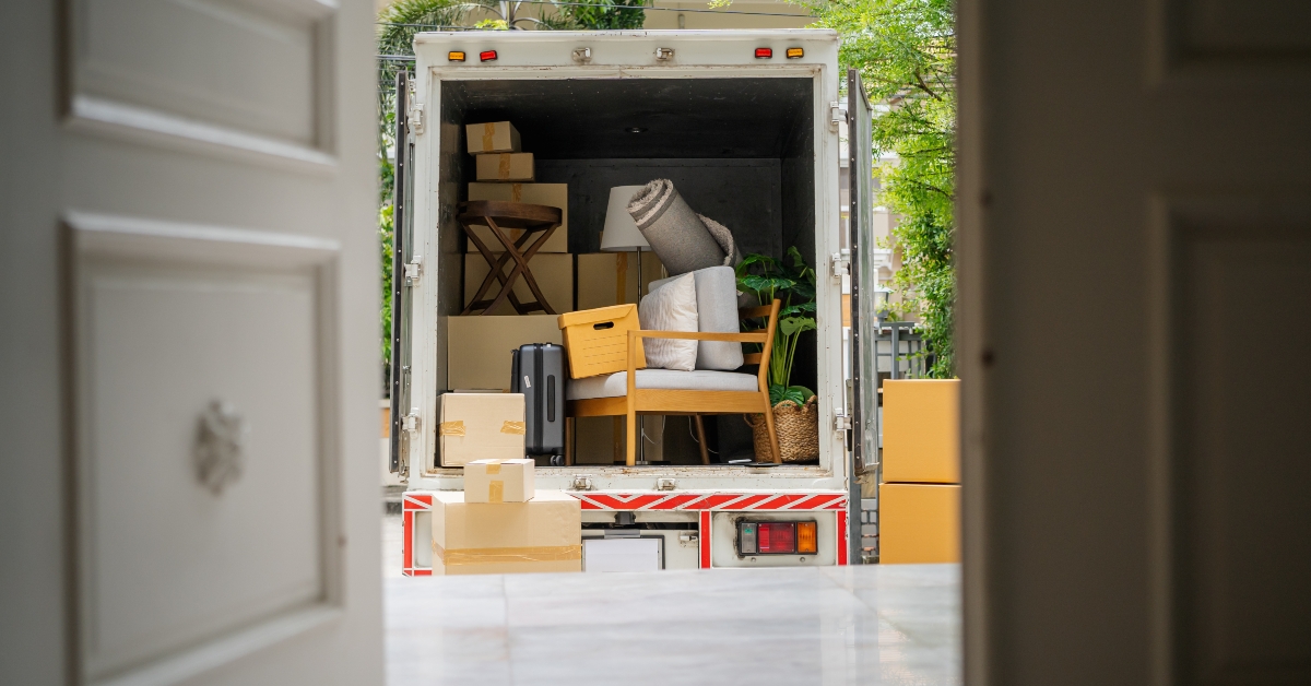 truck carrying goods 