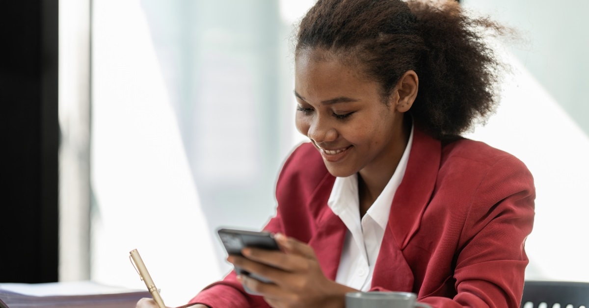 african american business woman at work