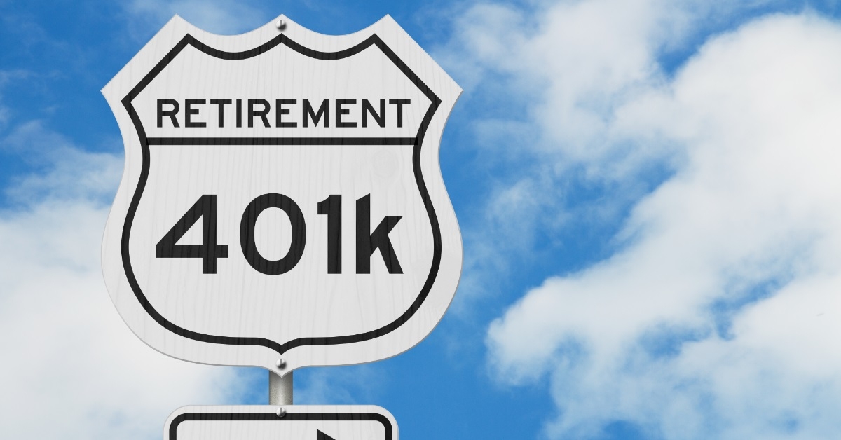 retirement 401k sign on highway