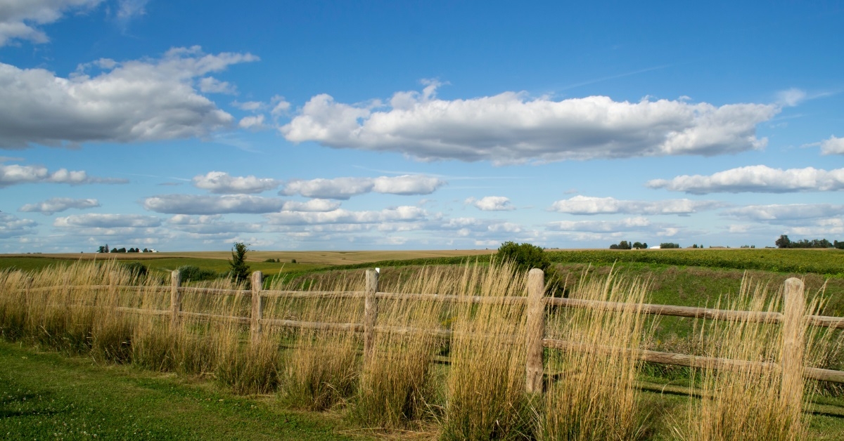 country fence on newton iowa arboretum