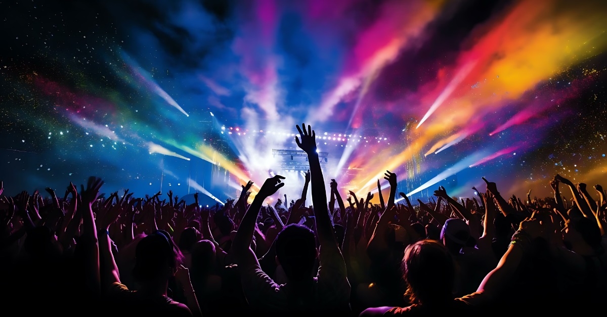 crowd of people at concert