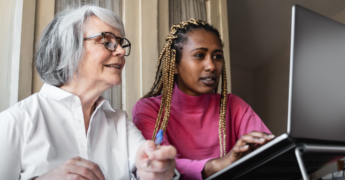 multiracial people working inside office