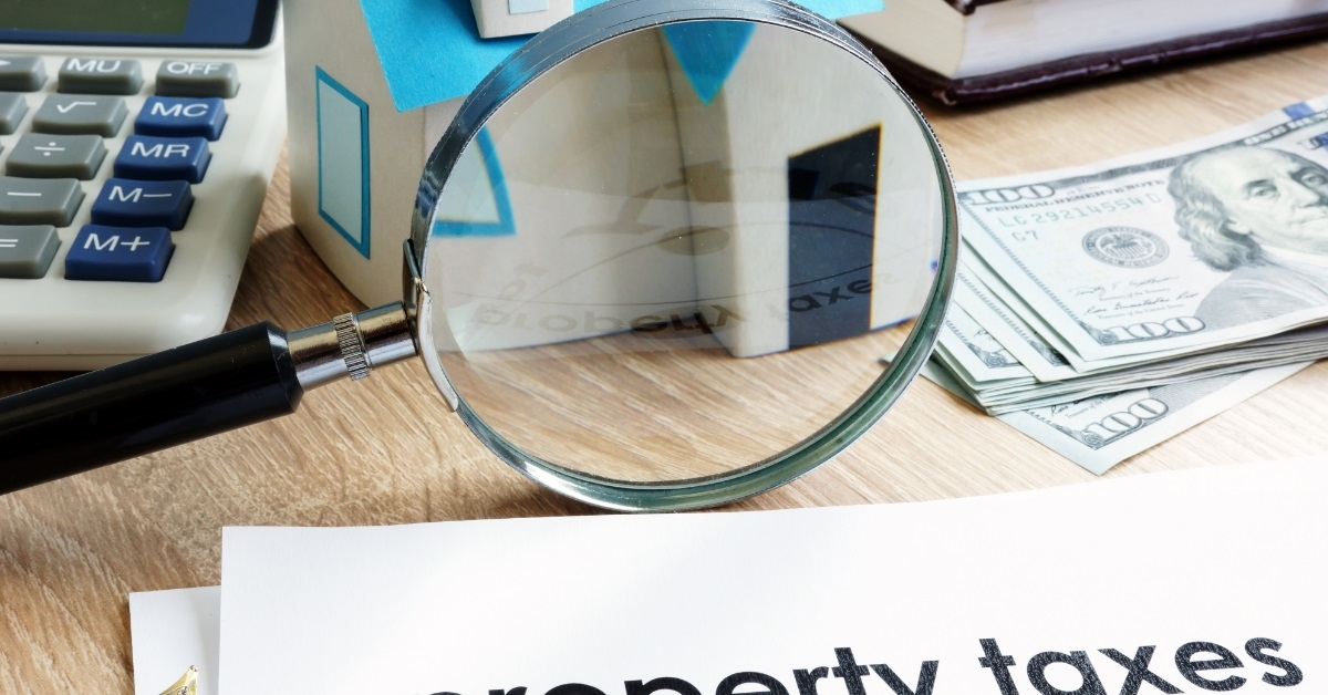 property tax document on table