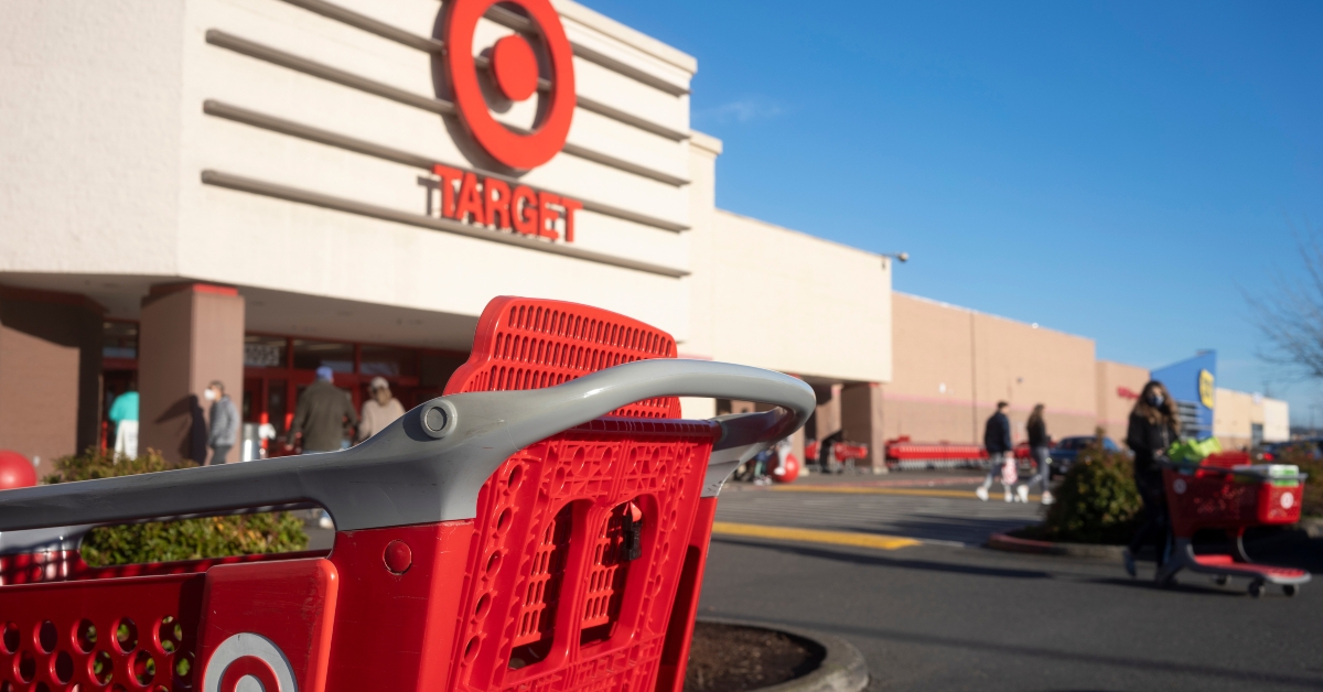 a target branded shopping cart