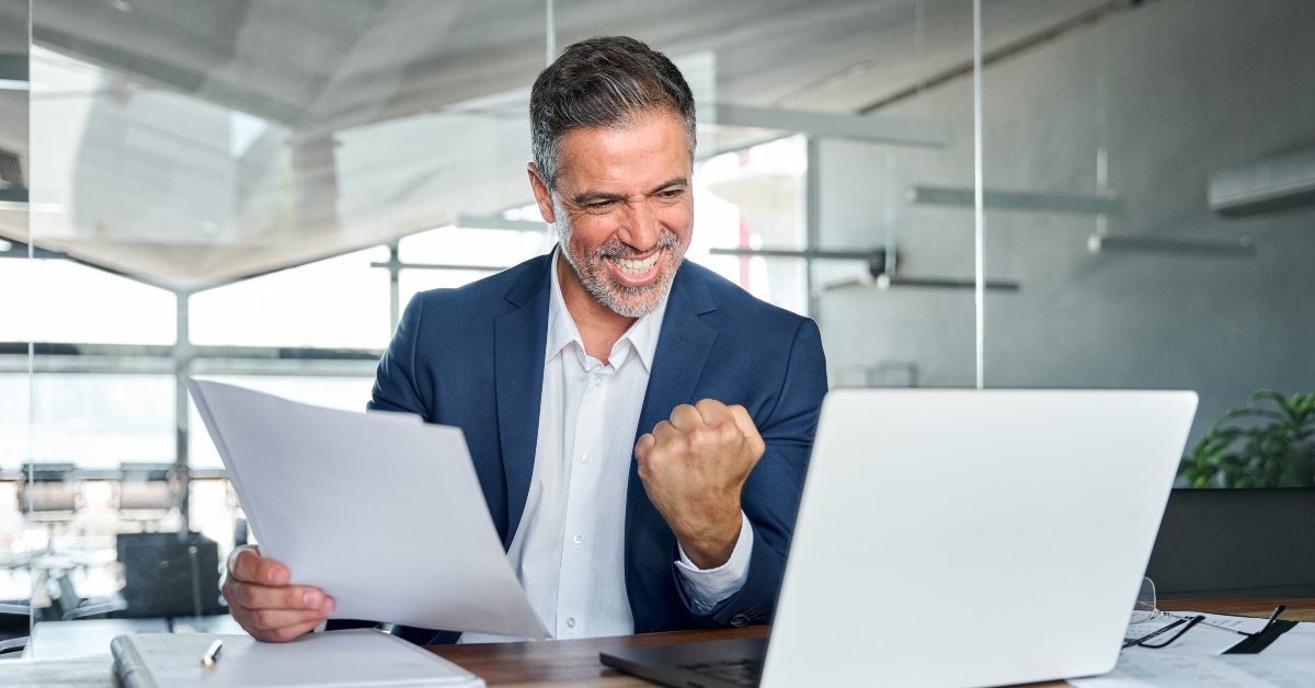 ceo rejoicing company growth