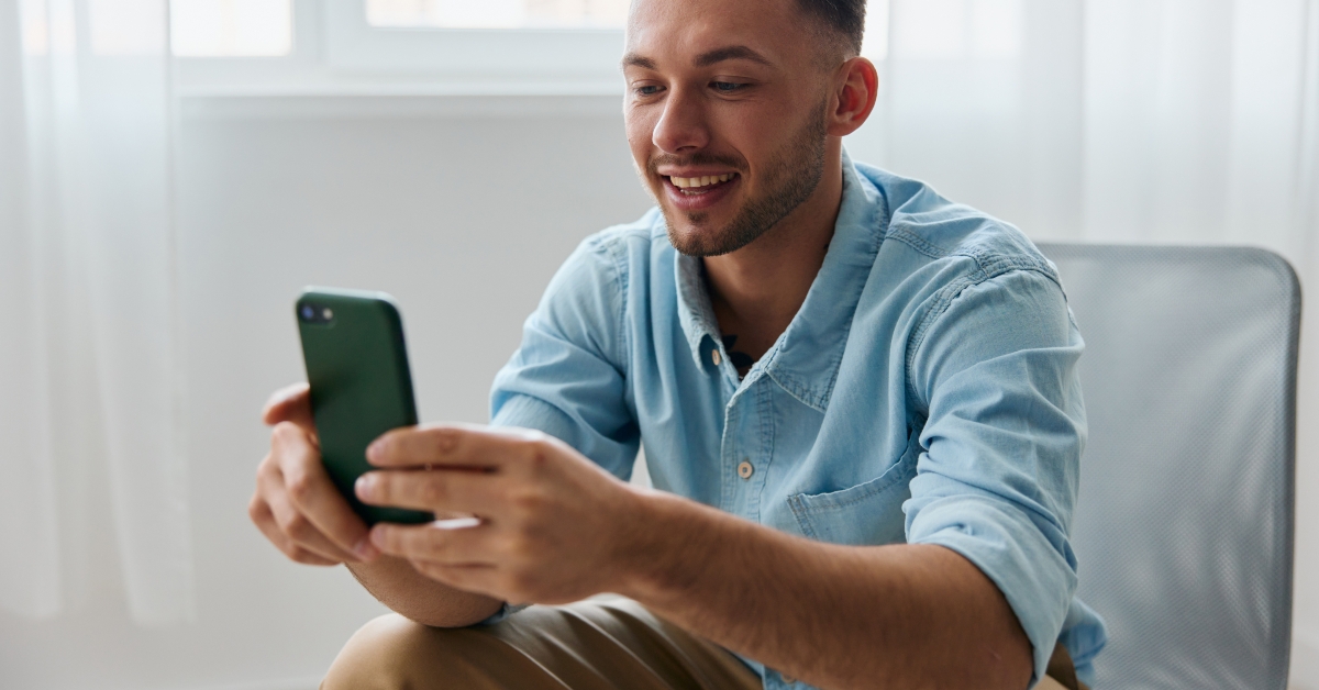 man talking about his business