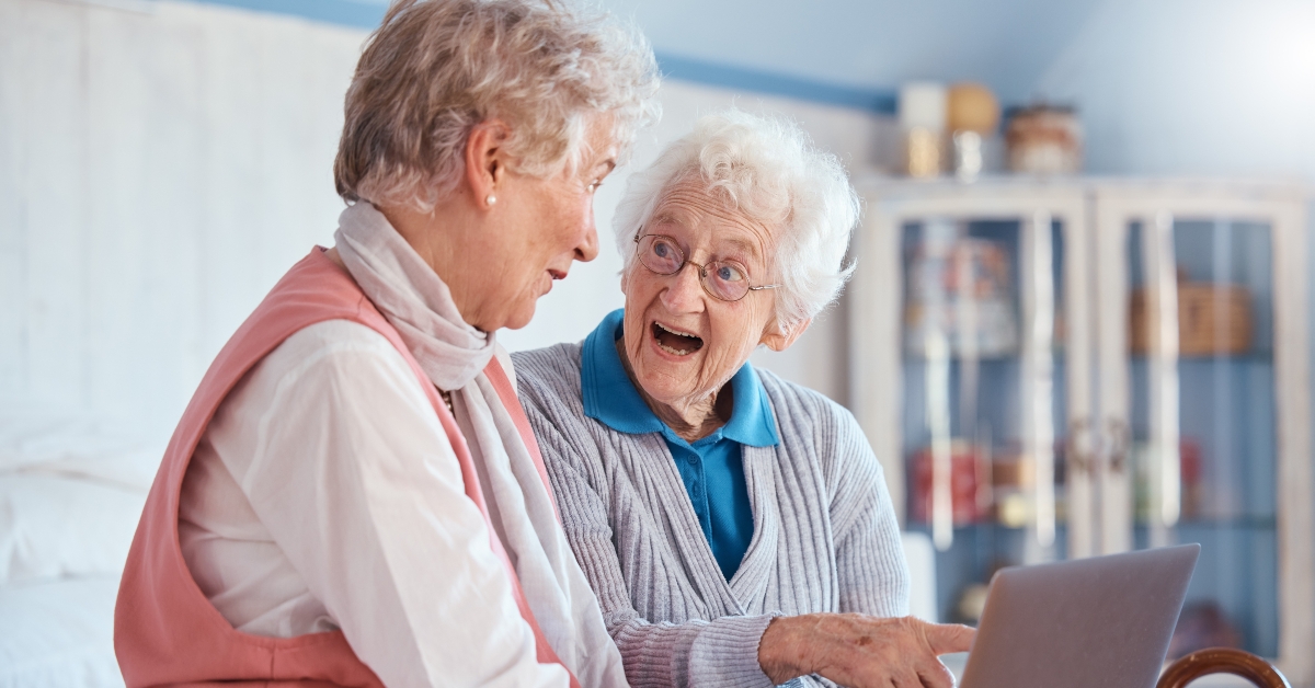 senior woman talking