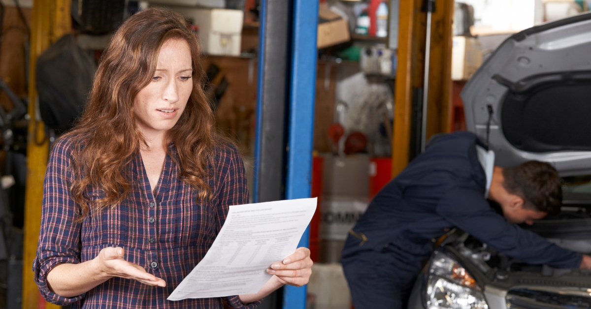 looking at garage bill