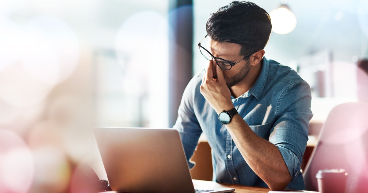 businessman with headache