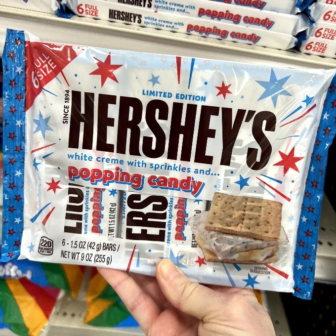 chocolate bars with popping candy