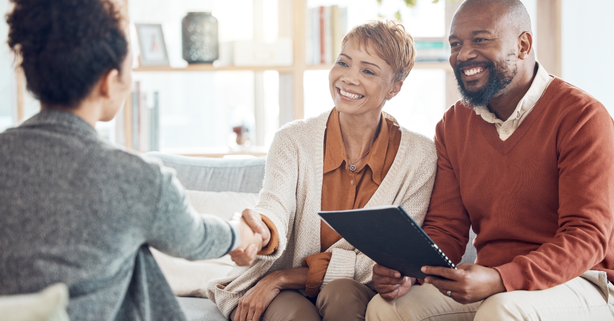 couple meeting with lawyer