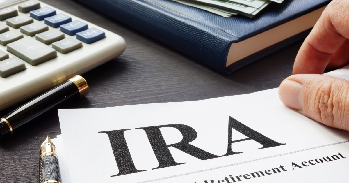 retirement account ira form on desk