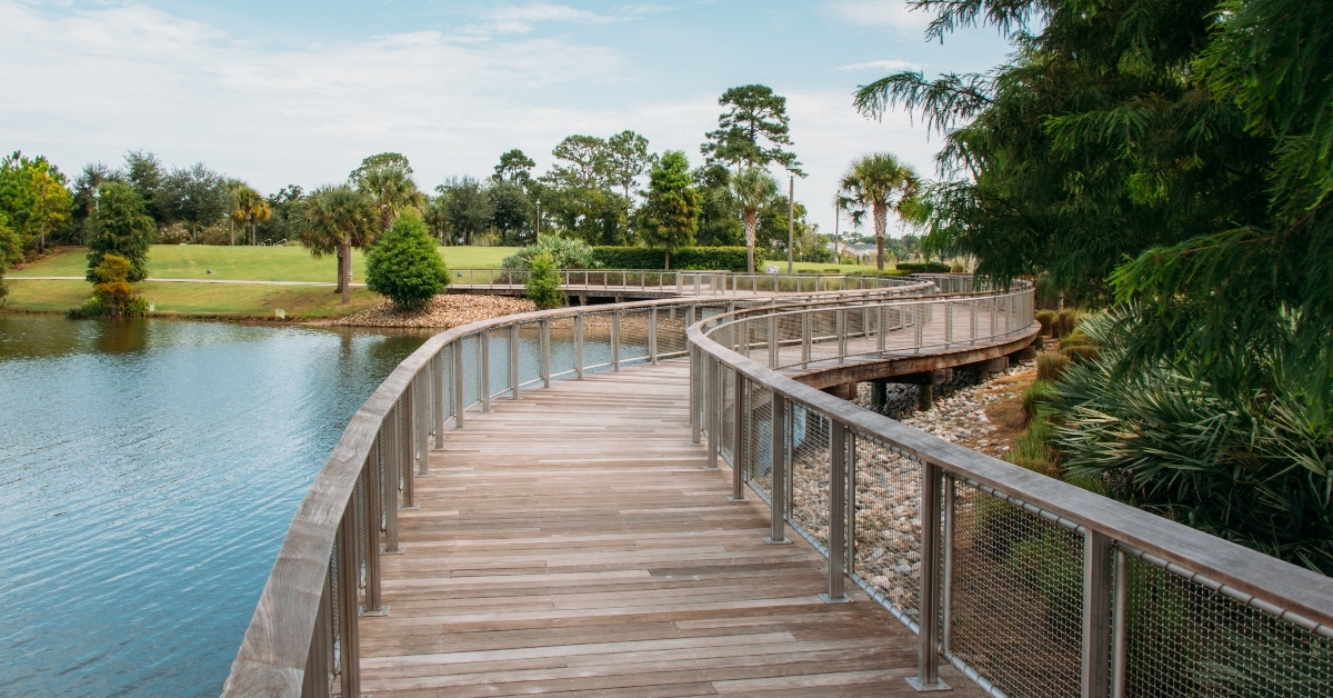a boardwalk in florida