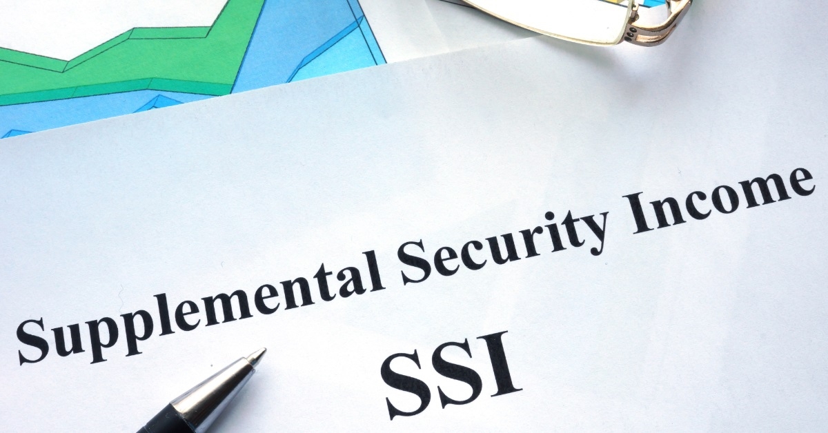 Supplemental Security Income document with pen