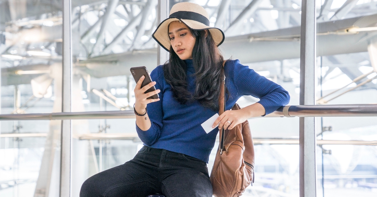 waiting to connect at the airport