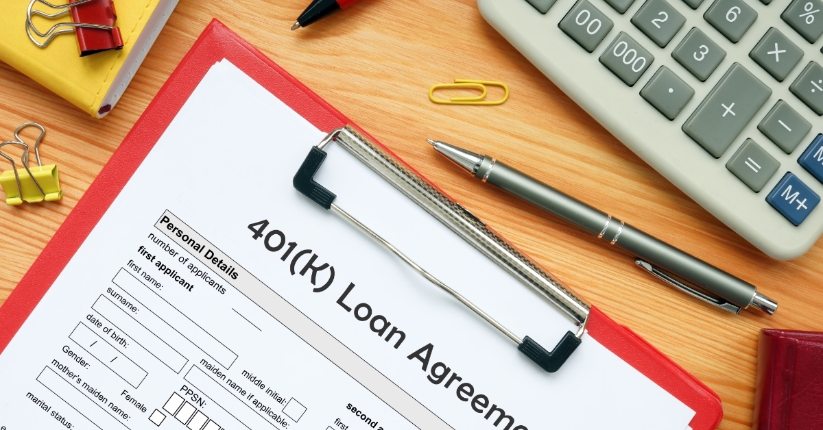 401(K) Loan Agreement document on table