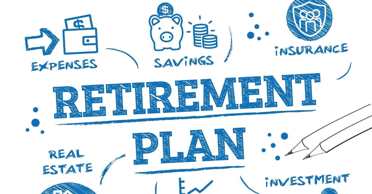 retirement plan scribble concept