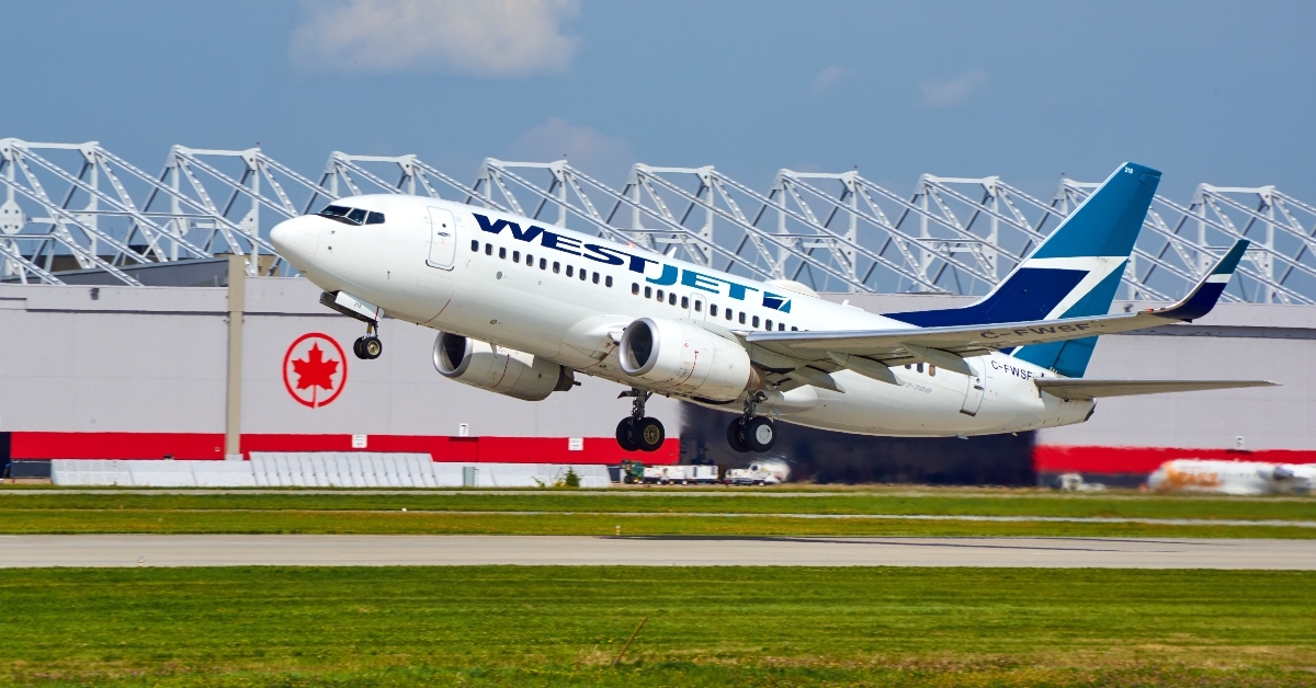 A WestJet airplane