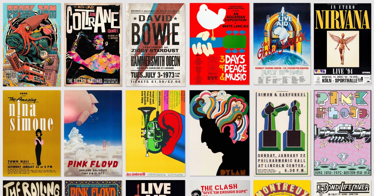 vintage music concert posters