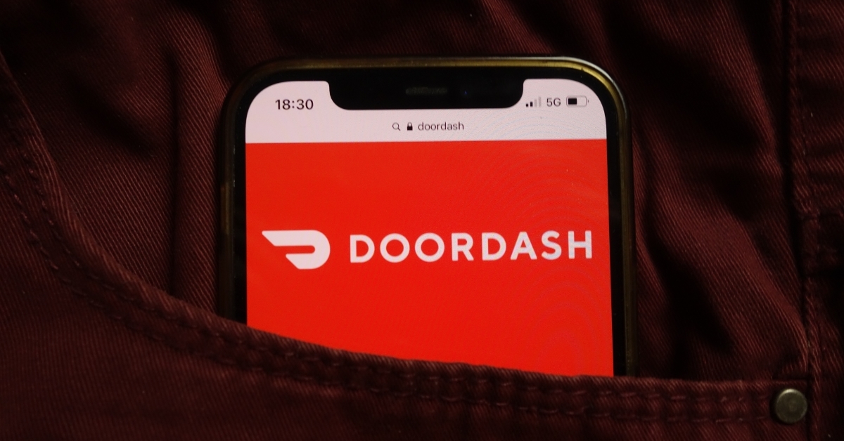DoorDash logo on smartphone screen