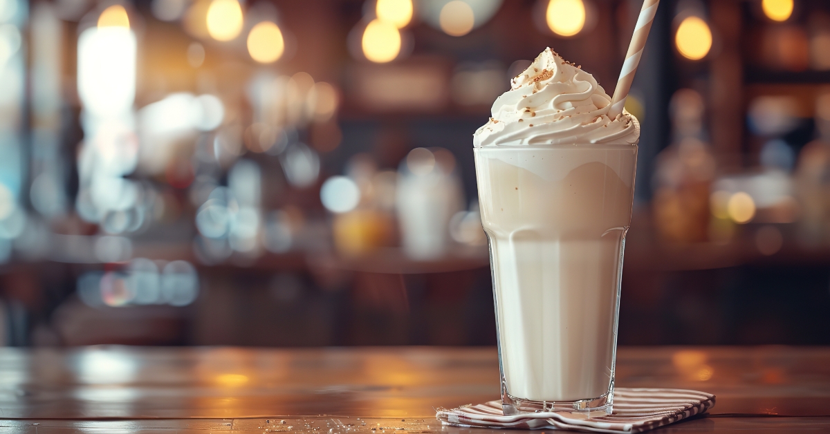 milkshake with white heavy cream