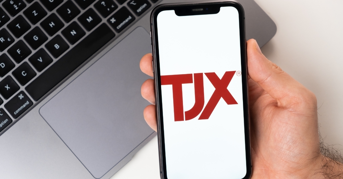 TJX mobile application on smartphone screen