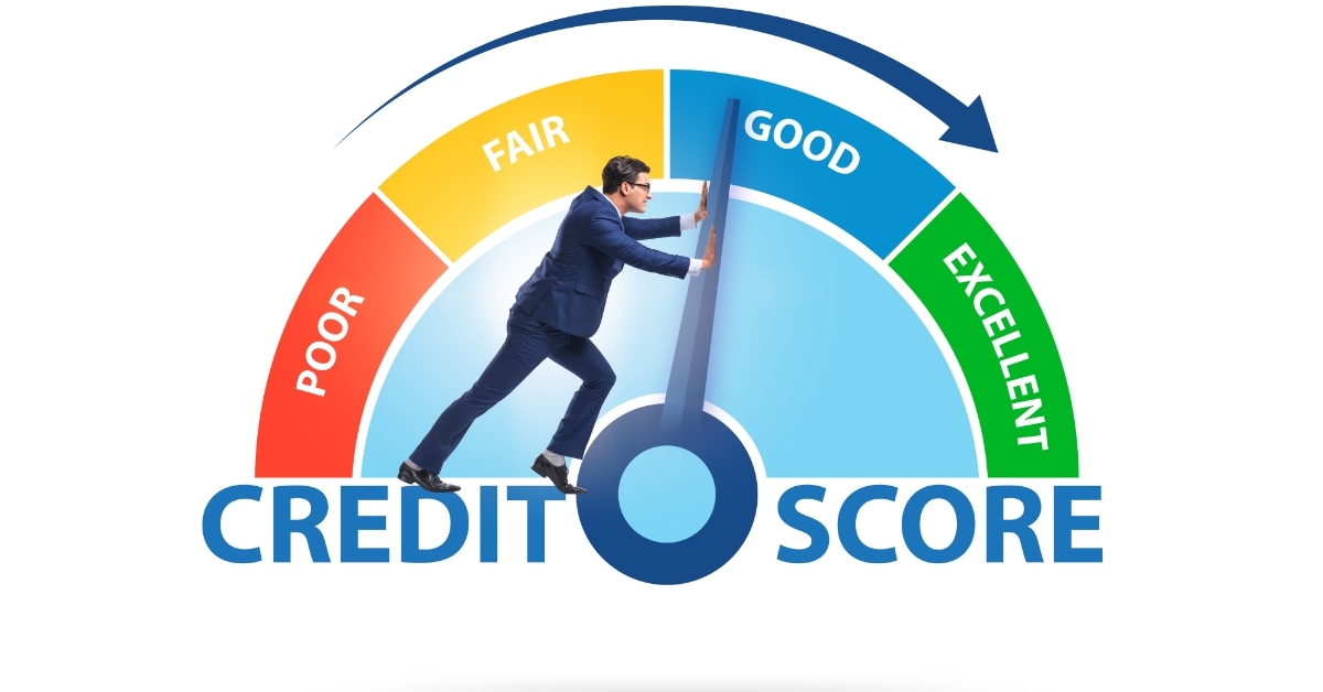 Businessman trying to improve credit score
