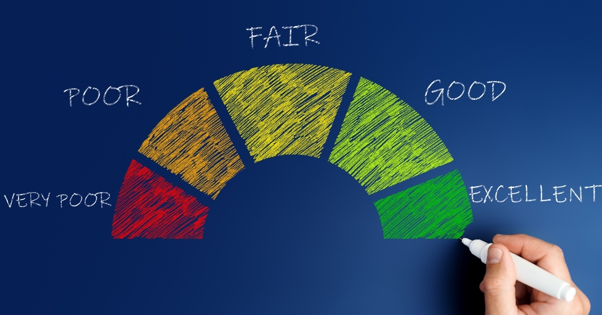 man explaining credit score concept