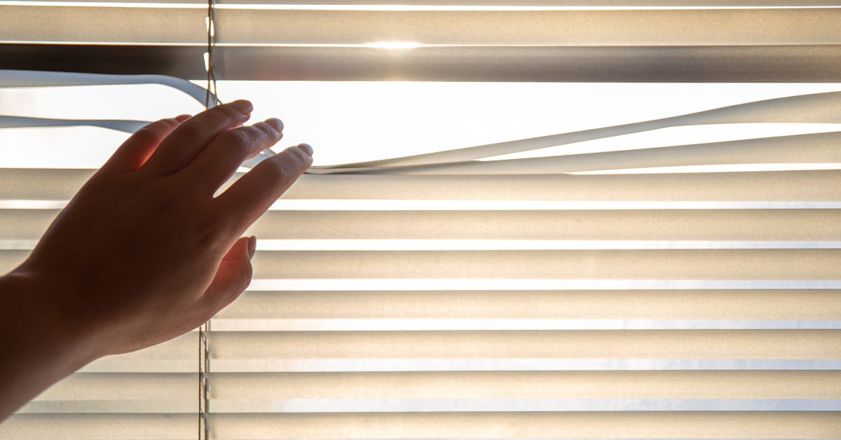 taking a peak through window