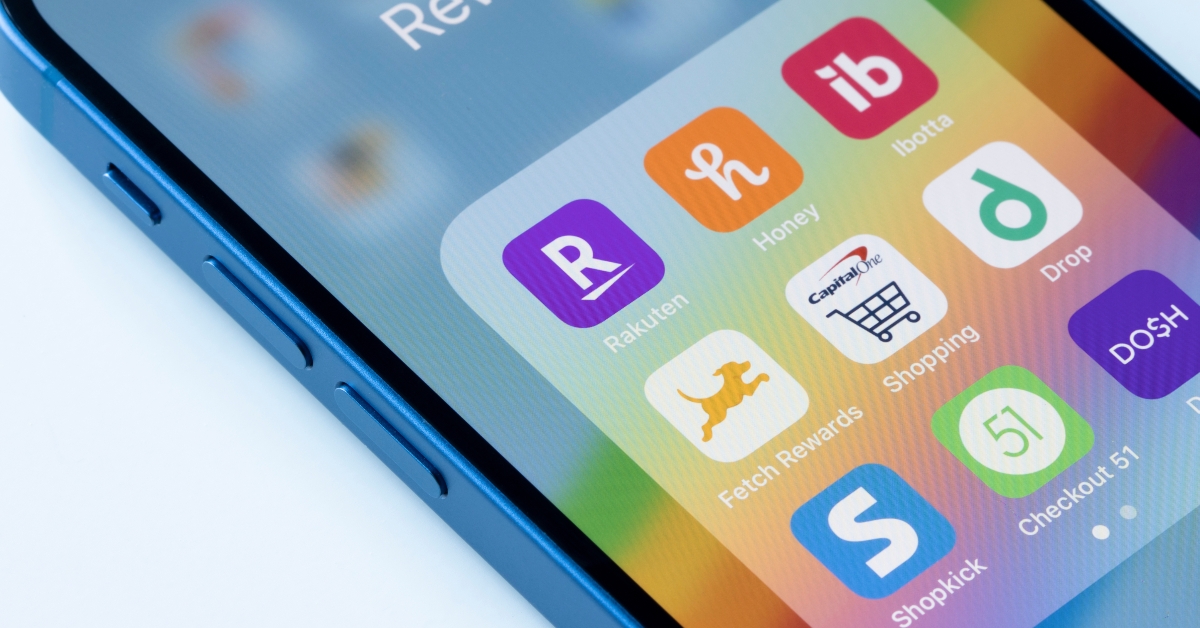 assorted cash back rewards apps