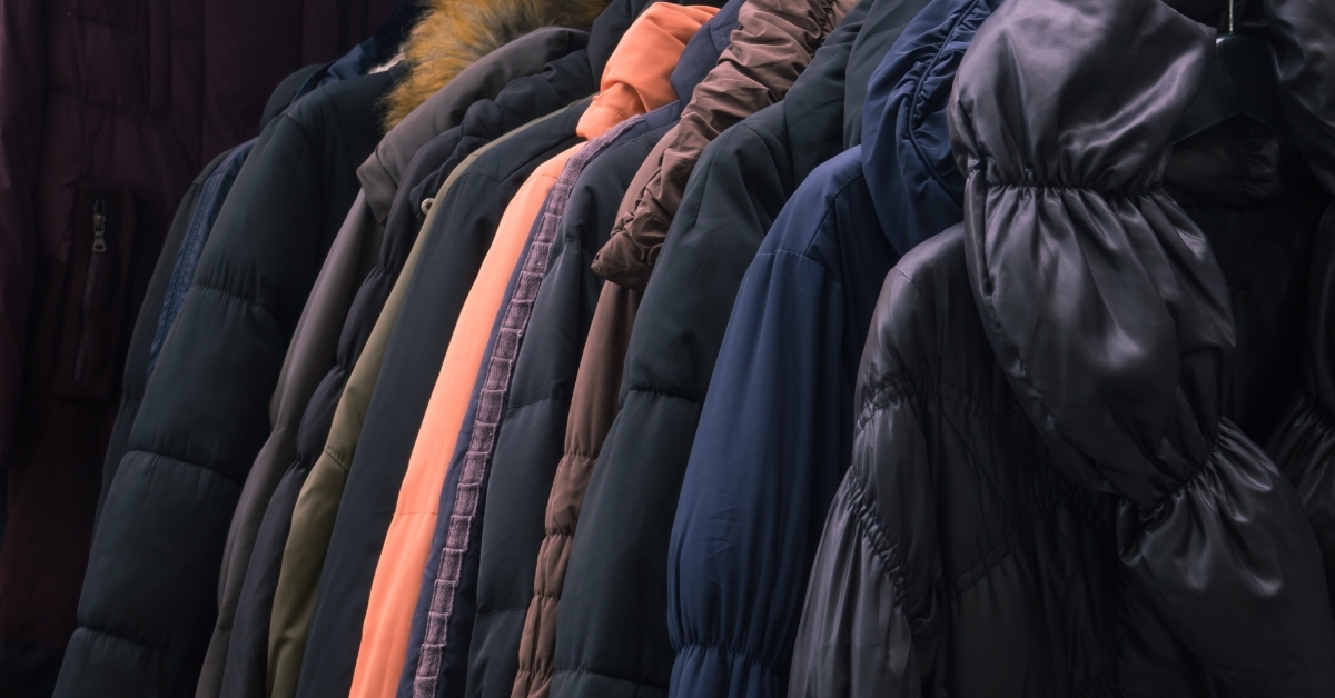 coats at thrift store