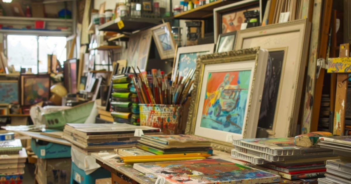 Thrift shop art gallery