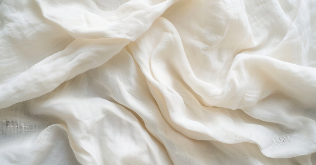 White linen canvas crumpled