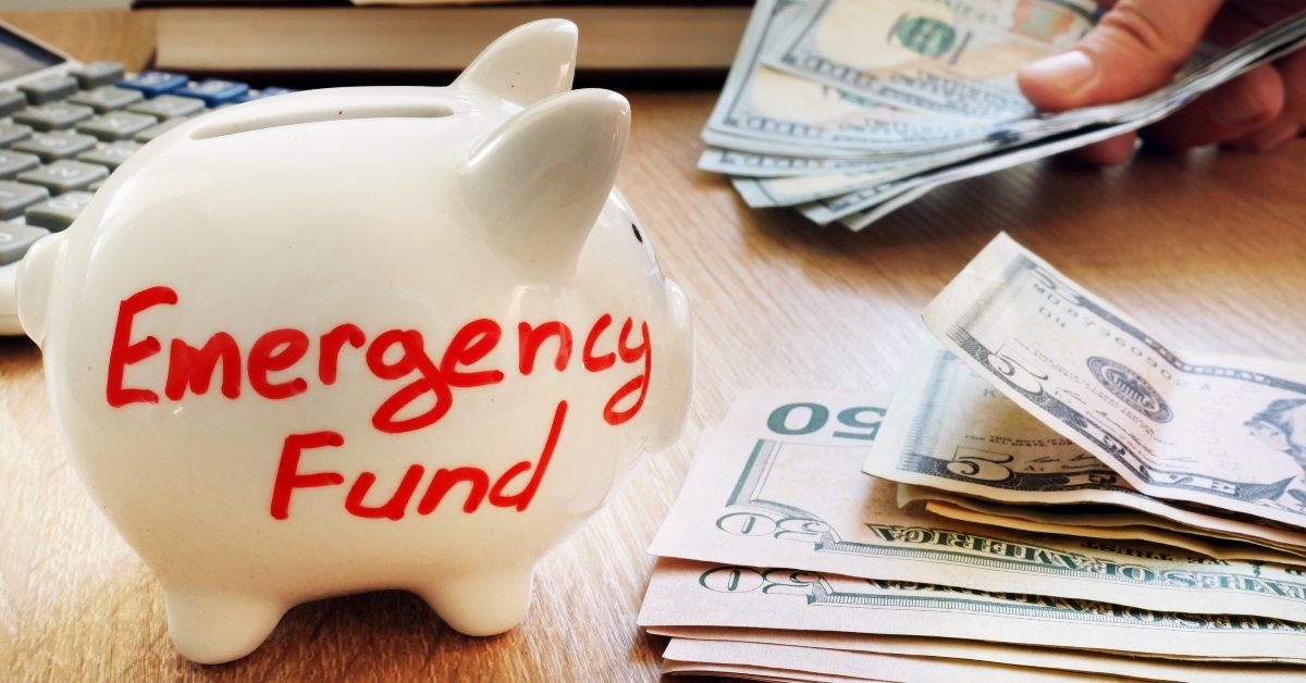 emergency fund on piggy bank