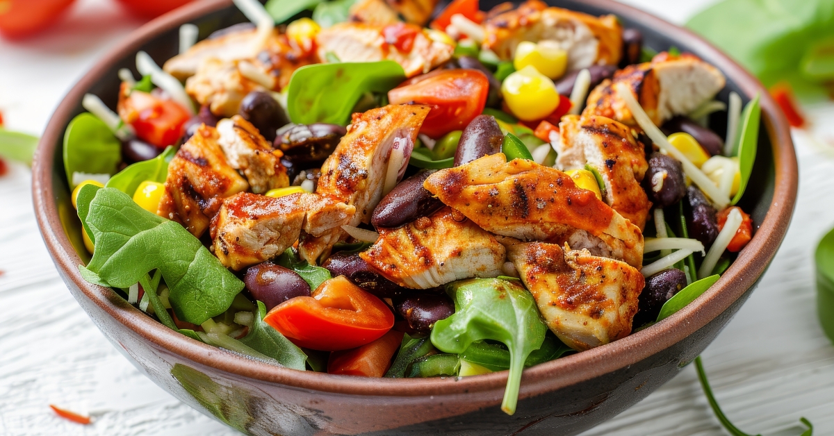 chicken chipotle black bean salad