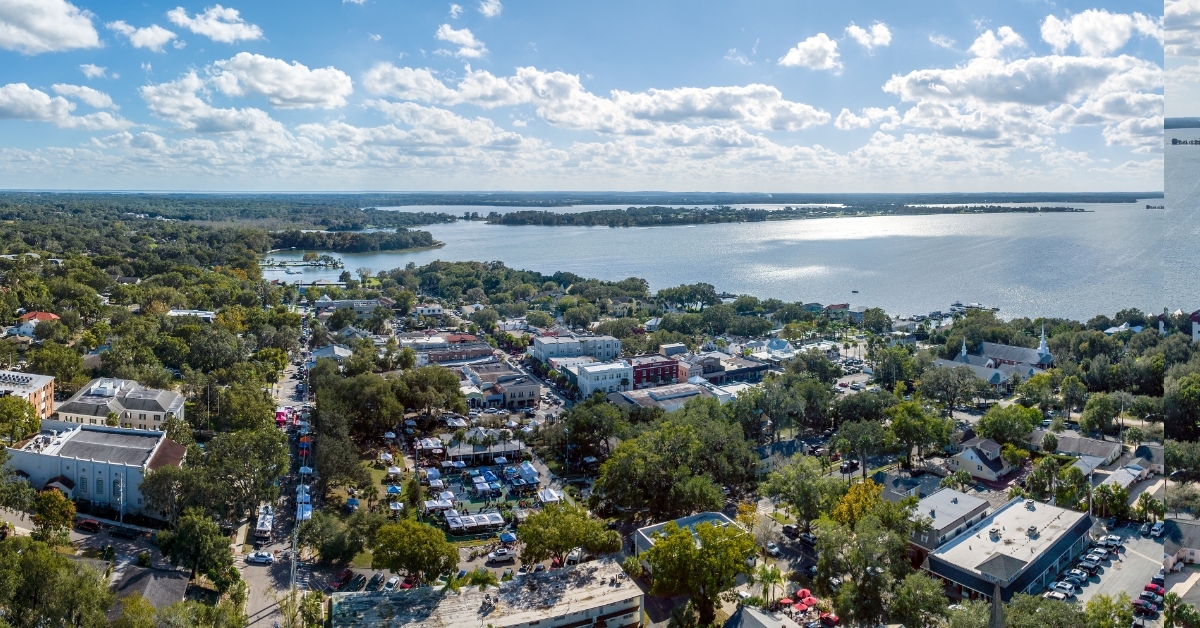 Aerial view of Mount Dora Florida