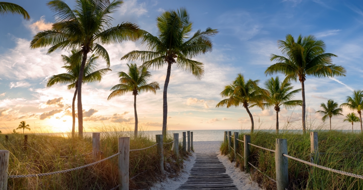 Smathers beach at sunrise Key West