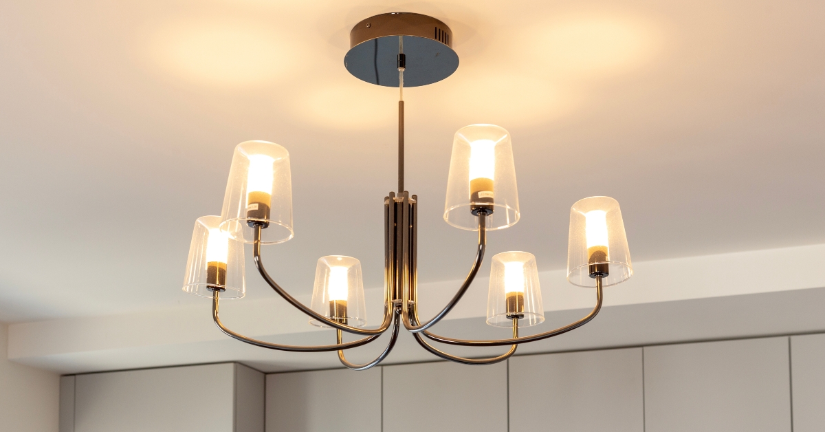 chandelier with many light bulbs