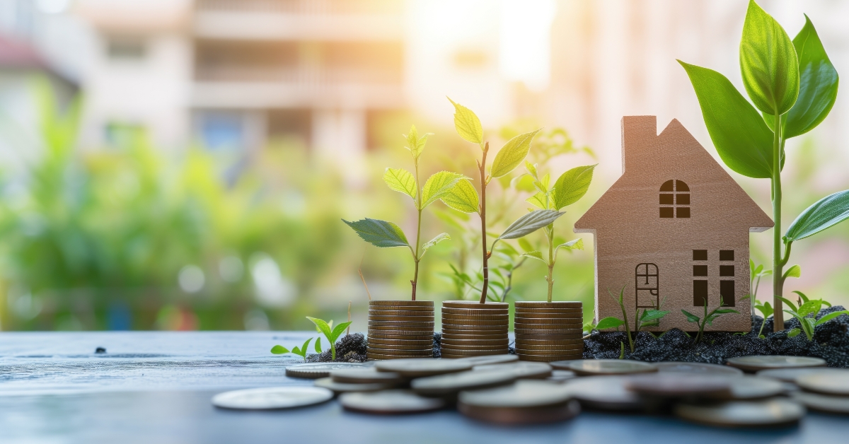 house model with coins
