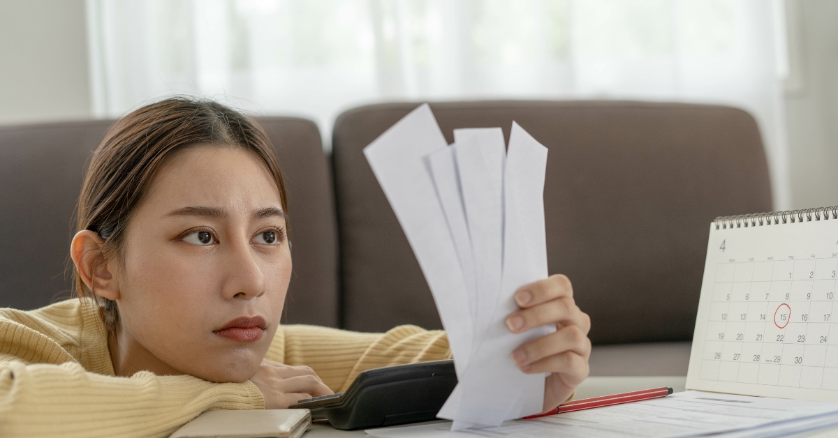 women stress about debt