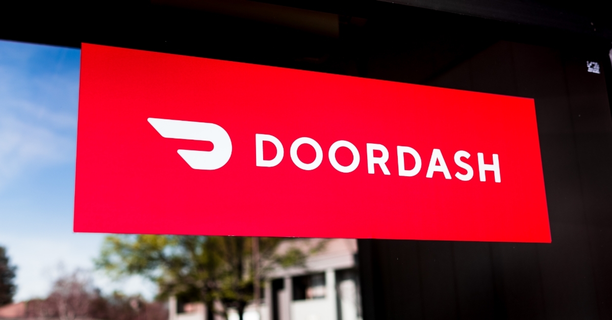 Doordash logo outside office