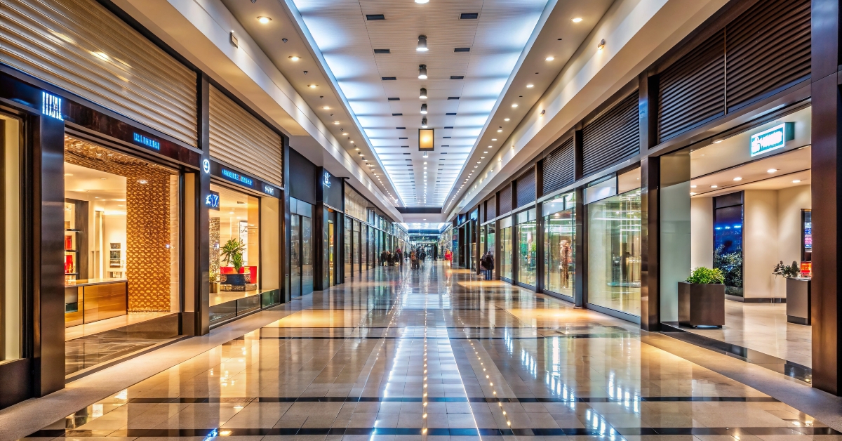 an empty shopping mall