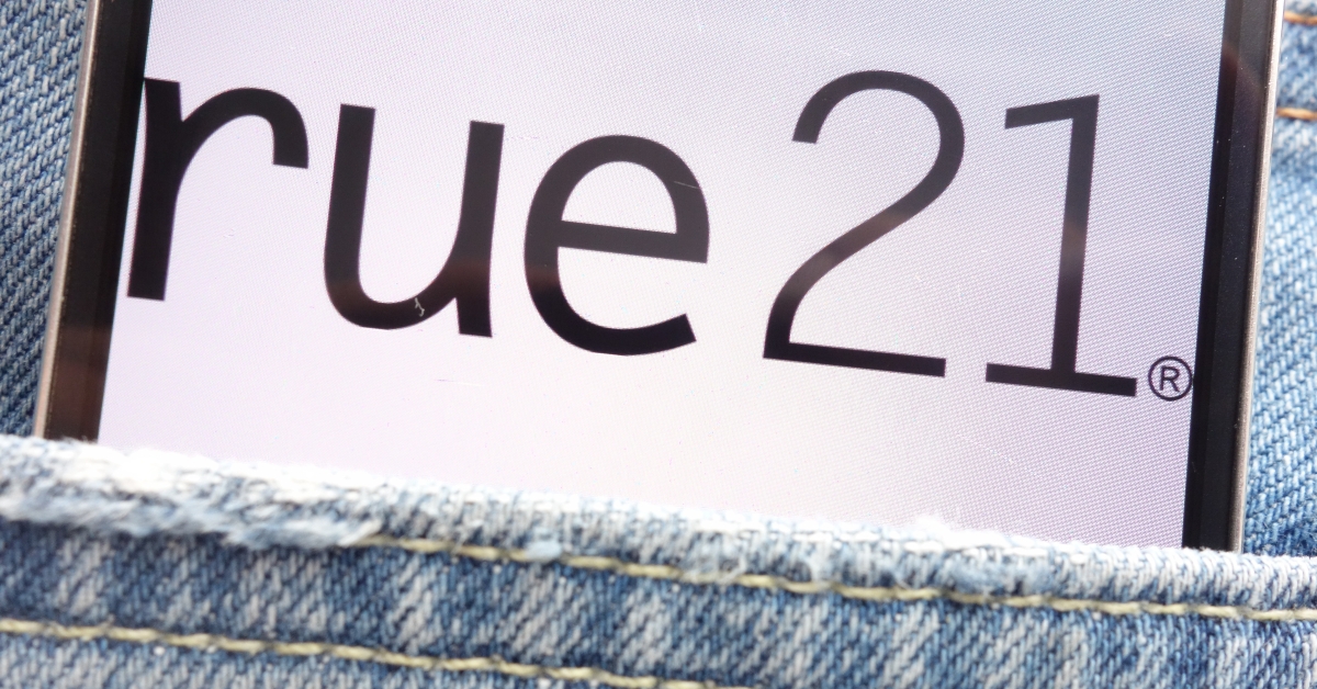 rue 21 logo displayed