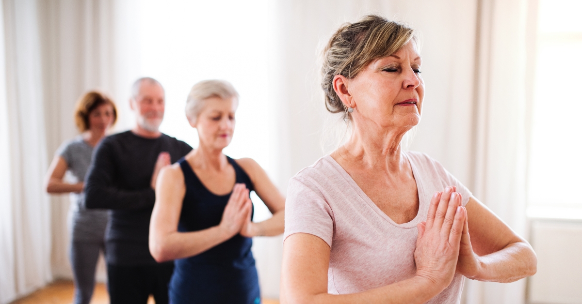 senior people doing exercise