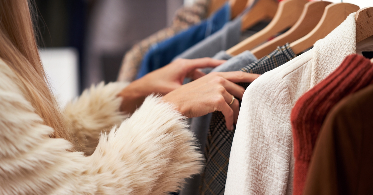 shopping for clothes in boutique