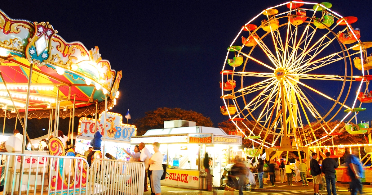 carousel and ferris wheel