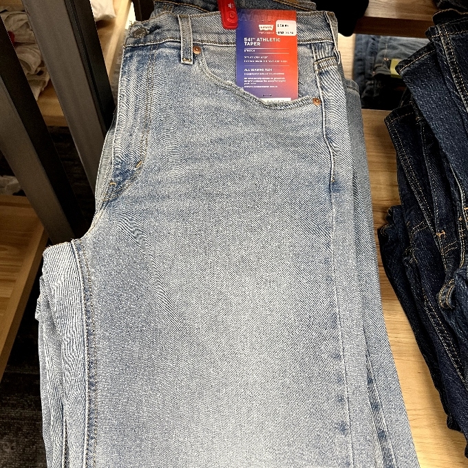 athletic fit taper jeans