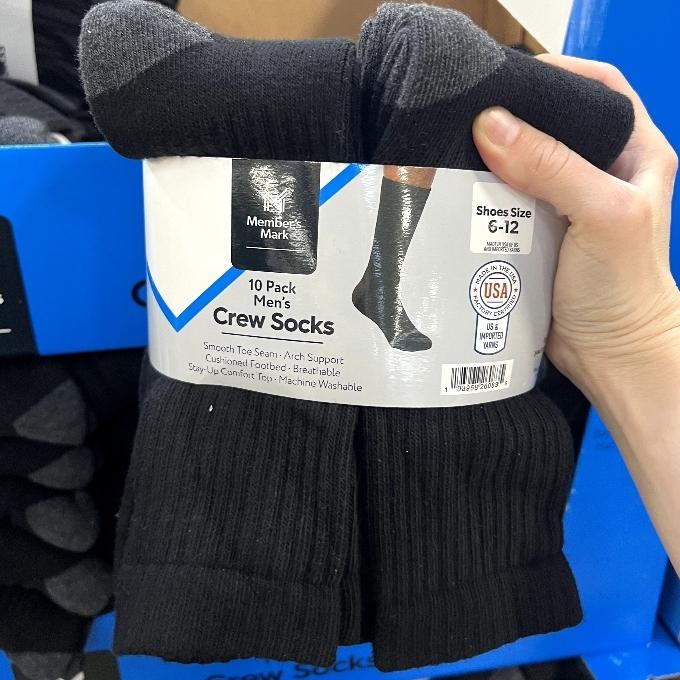 member's mark men crew socks