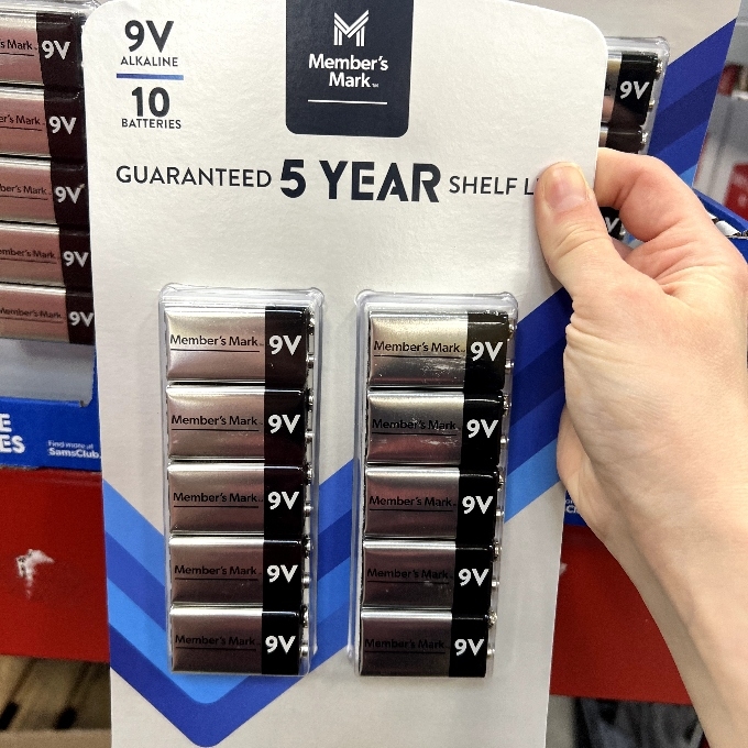 Member’s Mark 9V Alkaline Batteries
