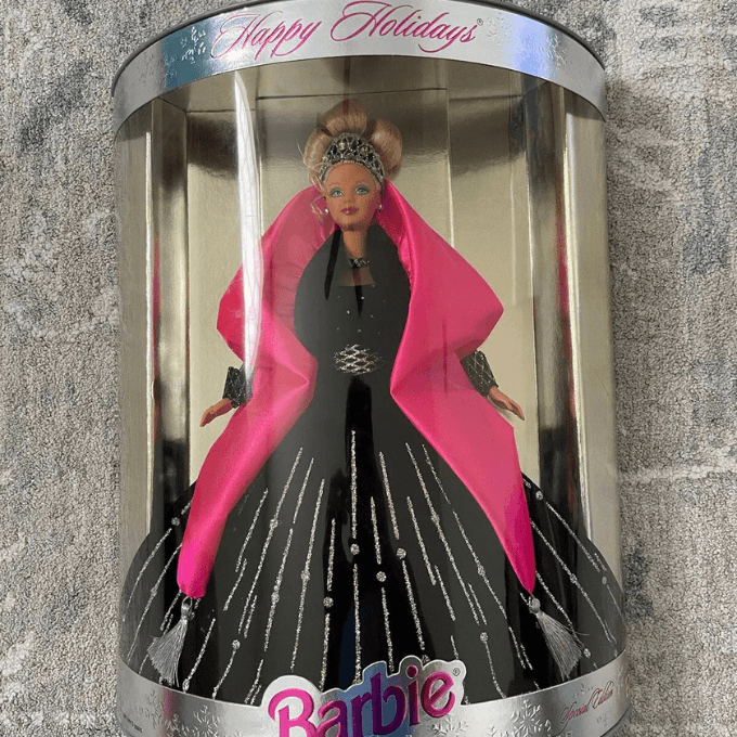 holiday barbie with a misprint